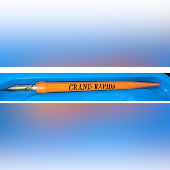 1900s GRAND RAPIDS SAVINGS Bank Where You Feel At Home Quill TipFountain Pen - Picture 6 of 10